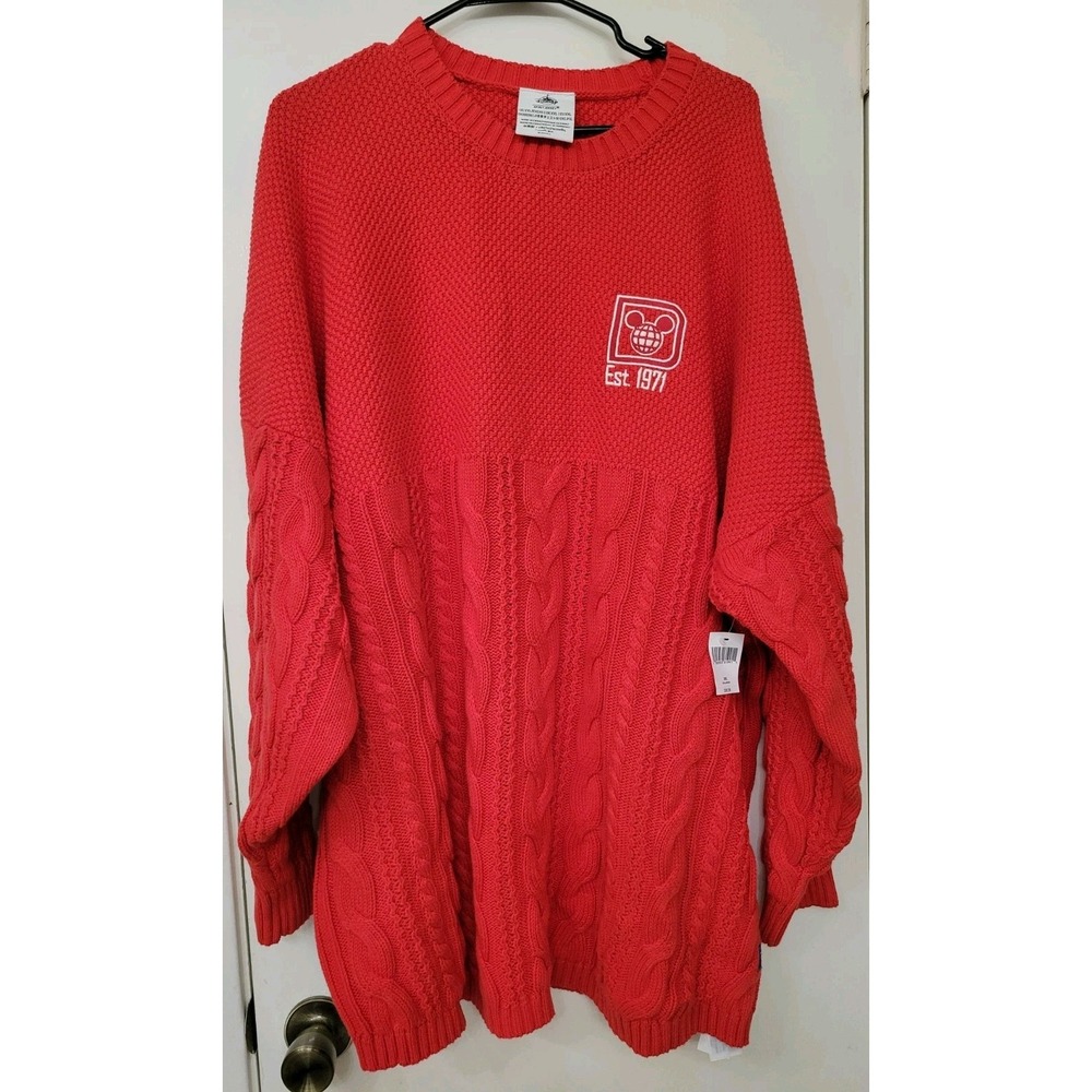 Walt Disney World Spirit Jersey Cable Knit Pullover Sweater Size XXL Rare 2X NWT